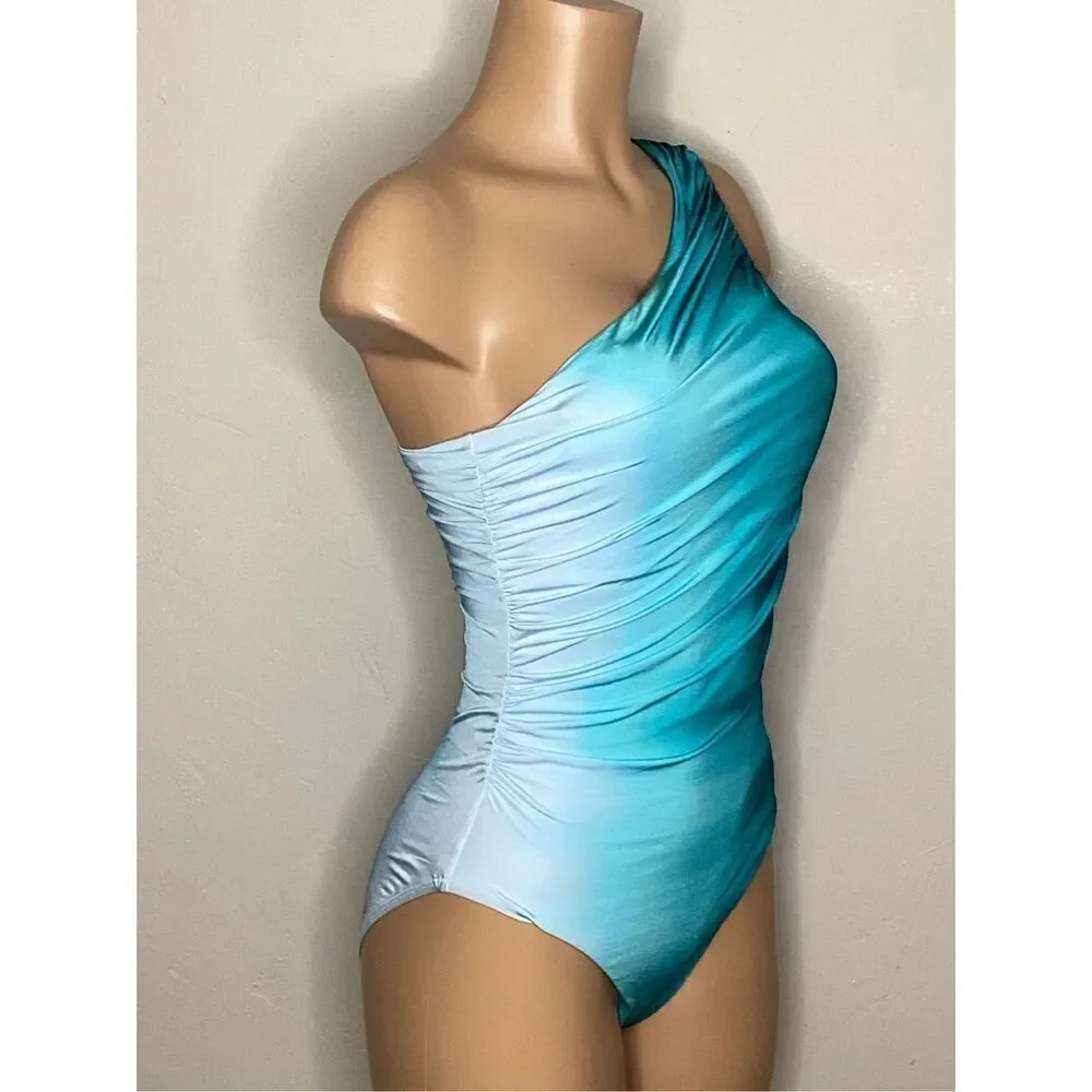 New. La Blanca ombré one shouldered swimsuit. Size 8. Retails $148